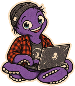 Octi am Laptop